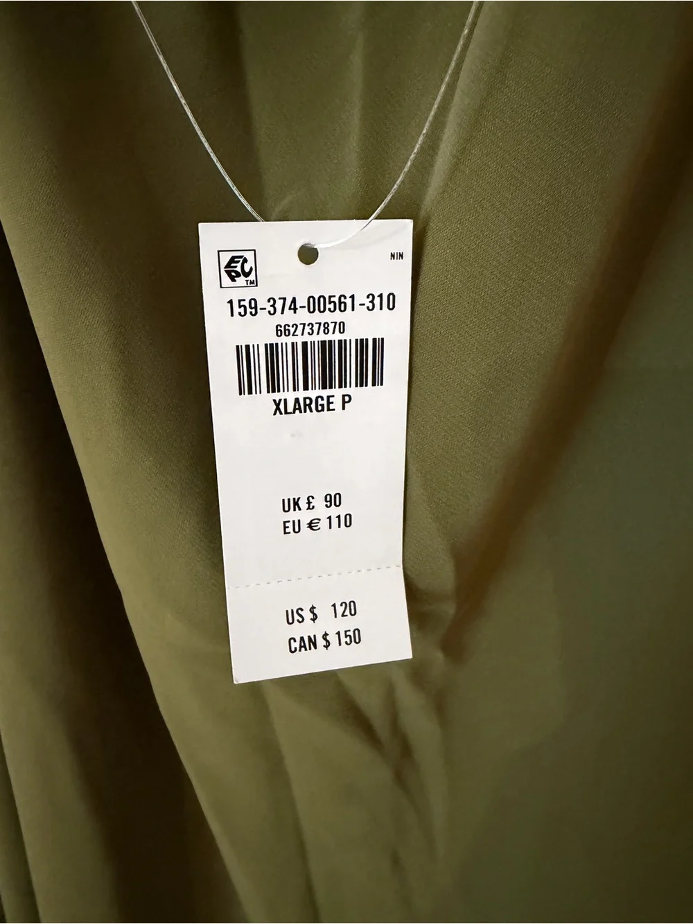 Abercrombie & Fitch Olive and Lemon Two-Tone Maxi Dress